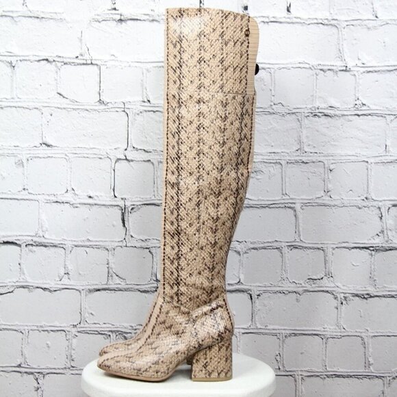 Louis Et Cie Snakeskin Over The Knee Boots, Women's 5.5 - Picture 1 of 8